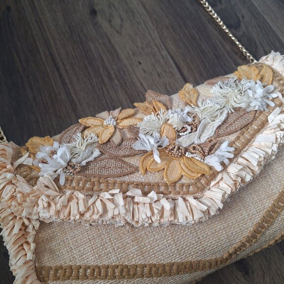 NWOT Chico's 100% Olefin Crossbody Bag Purse Boho Floral Cottage Preppy - Picture 6 of 8